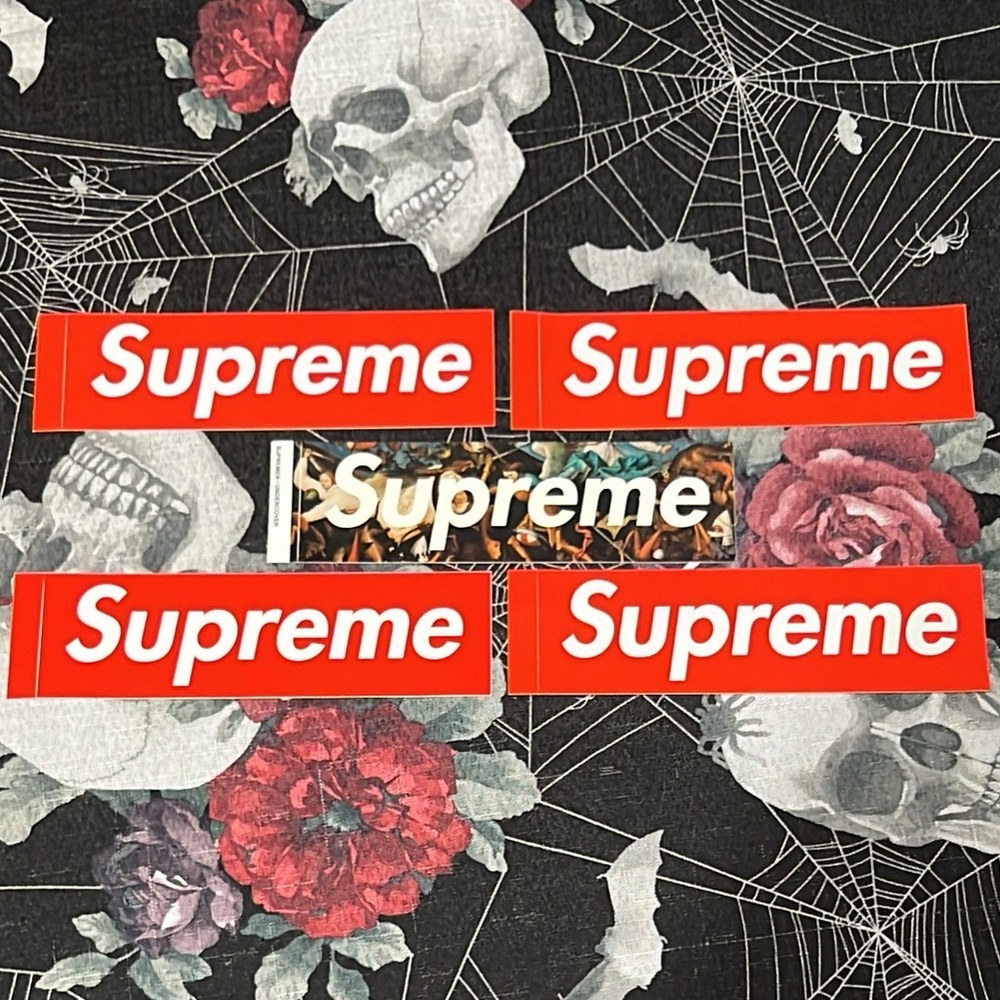 NEW SUPREME x UNDERCOVER RED BOX LOGO STICKERS LOT OF 5 AUTHENTIC RARE